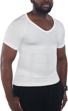 Load image into Gallery viewer, KOCLES Gynecomastia Compression Shirts for Men, Shapewear Slimming Body Shaper Undershirt, V-Neck Baselayer T-Shirt Workout