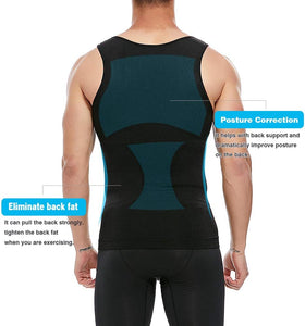 KOCLES Mens Athletic Compression Shirt Slimming Body Shaper Tank Top Abs Abdomen Slim Vest Undershirt