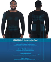 Load image into Gallery viewer, KOCLES Gynecomastia Compression Shirts for Men Long Sleeve, Slimming Body Shaper Undershirt, Tummy Control Shapewear, Workout