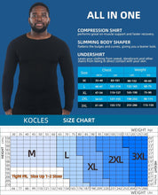 Load image into Gallery viewer, KOCLES Gynecomastia Compression Shirts for Men Long Sleeve, Slimming Body Shaper Undershirt, Tummy Control Shapewear, Workout