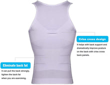 Load image into Gallery viewer, KOCLES Mens Compression Tank Top Slimming Body Shaper Vest Shirts Abs Slim Gym