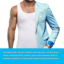 Load image into Gallery viewer, KOCLES Mens Slimming Body Shaper Compression Tank Top Vest Shirt Abs Shapewear